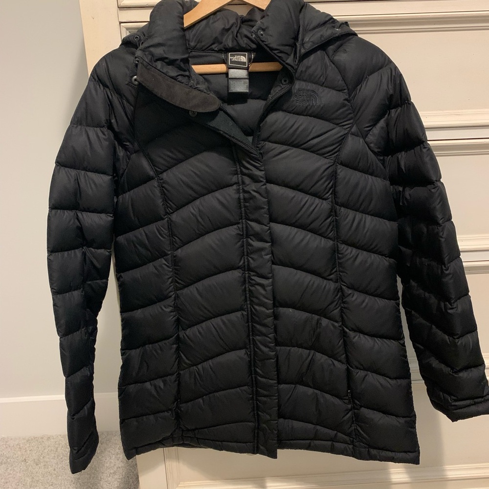The North Face Black Chevron Quilted Puffer Jacket